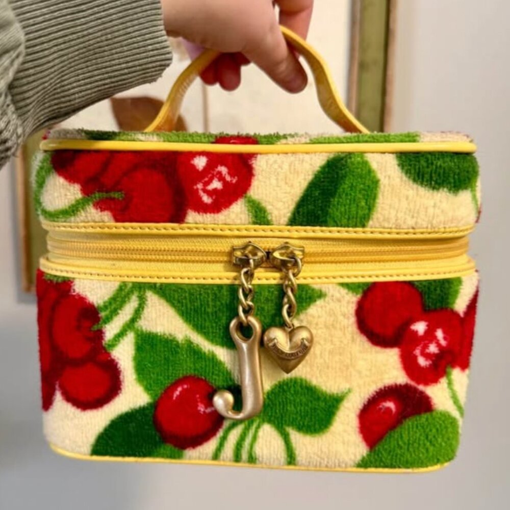 Juicy Couture Yellow Cherry Print Crossbody Bag
